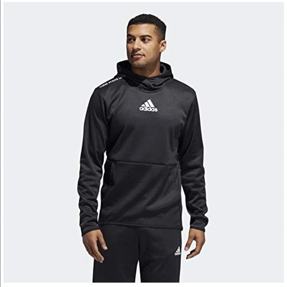 LAST ONE!! New Mens Adidas Cozy Black Hoodie Sweatshirt